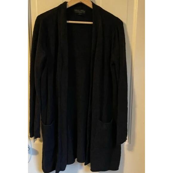 Barefoot Dreams® CozyChic Lite® Long Weekend Cardi | Dream a Little Black. Large - Picture 2 of 6